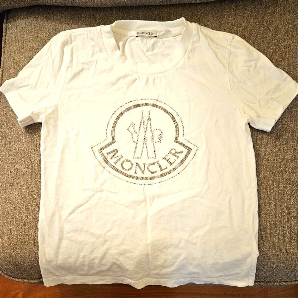 Moncler White T-Shirt (Gems Design)
